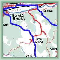 Cyklotrasy - Banská  Bystrica - Čerín - Banská Bystrica