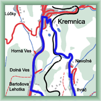 Cyklotrasy - Kremnica - Jastrabá - Kremnica