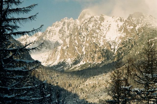 Pohled na Slavskovský štít z Hrebienka