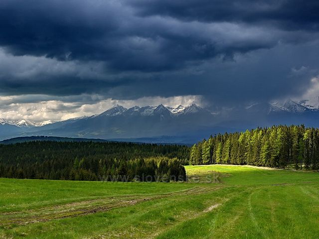 Pohled na Vysoké Tatry.