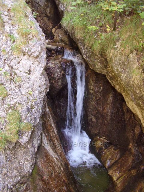 Jeden z mála vodopádku Malá Fatra