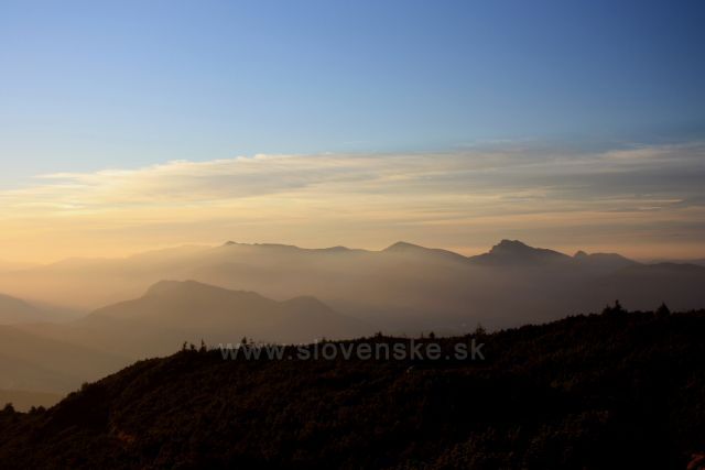 západ slunce nad Malou Fatrou