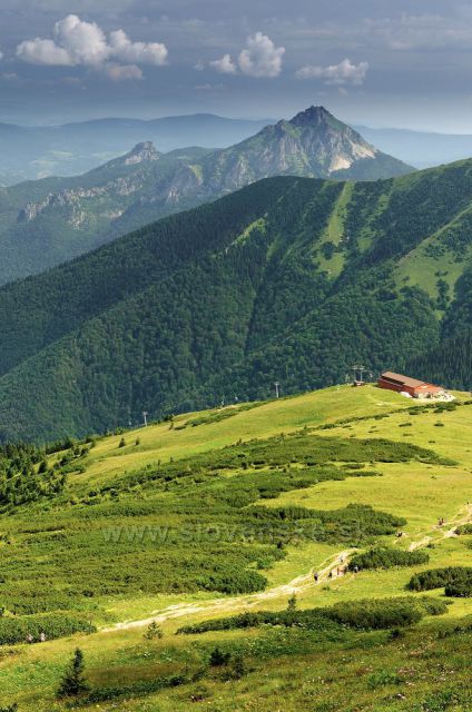 Pohled z úpatí Velkého Kriváně na Velký Rozsutec.