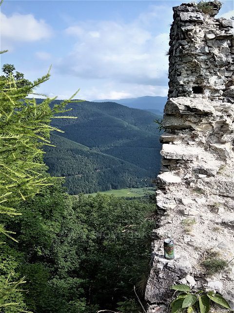 Múr zrúcaniny hradu Zniev.